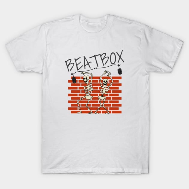 Beatbox Skeleton T-Shirt by Mountain Morning Graphics